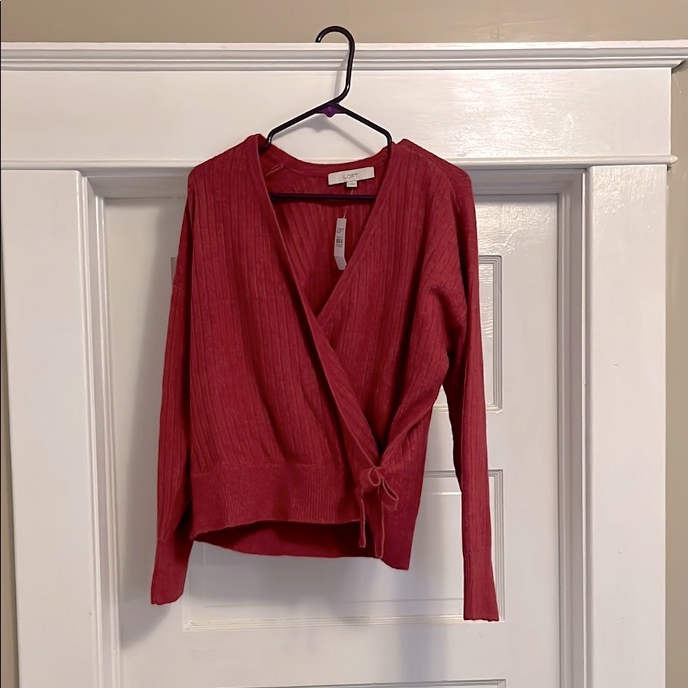 Pink Wrap Sweater